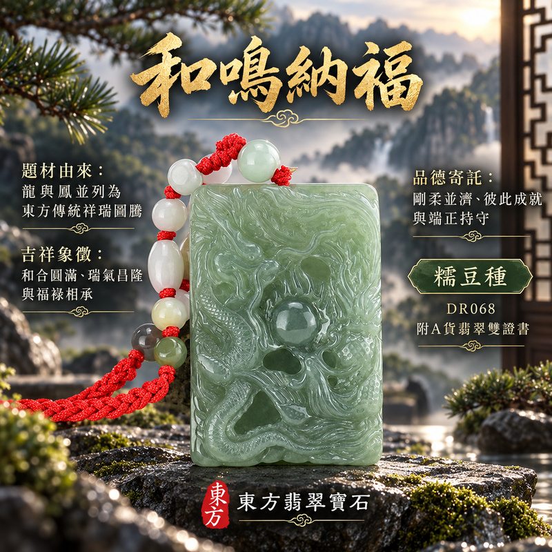 翡翠龍鳳項鍊玉珮|龍鳳呈祥・和合圓滿・富貴吉祥・前程光明・平安順遂|天然A貨翡翠・緬甸玉・糯豆種|龍鳳呈祥|龍鳳玉珮・龍鳳玉墜・龍鳳吊墜・翡翠龍鳳牌・龍鳳項鍊・緬甸玉項鍊・A貨翡翠項鍊|DR068|男女翡翠項鍊・送禮收藏|客製化訂做翡翠龍鳳玉珮、翡翠龍鳳玉墜、翡翠龍鳳吊墜、翡翠龍鳳項鍊|附A貨翡翠雙證書・東方翡翠寶石 翡翠龍鳳項鍊玉珮|龍鳳呈祥・和合圓滿・富貴吉祥・前程光明・平安順遂|天然A貨翡翠・緬甸玉・糯豆種|龍鳳呈祥|龍鳳玉珮・龍鳳玉墜・龍鳳吊墜・翡翠龍鳳牌・龍鳳項鍊・緬甸玉項鍊・A貨翡翠項鍊|DR068|男女翡翠項鍊・送禮收藏|客製化訂做翡翠龍鳳玉珮、翡翠龍鳳玉墜、翡翠龍鳳吊墜、翡翠龍鳳項鍊|附A貨翡翠雙證書・東方翡翠寶石