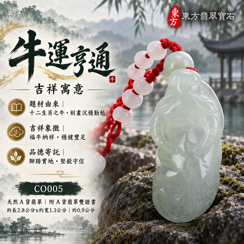 已售出可訂做|翡翠生肖牛項鍊玉珮|勤勉踏實・穩健進取・事業有成・福運相隨・平安吉祥|天然A貨翡翠・緬甸玉・糯種|牛運亨通|牛玉珮・牛玉墜・牛吊墜・翡翠牛牌・牛項鍊・緬甸玉項鍊・A貨翡翠項鍊|CO005|男女翡翠項鍊・送禮收藏|客製化訂做翡翠牛玉珮、翡翠牛玉墜、翡翠牛吊墜、翡翠牛項鍊|附A貨翡翠雙證書・東方翡翠寶石 已售出可訂做|翡翠生肖牛項鍊玉珮|勤勉踏實・穩健進取・事業有成・福運相隨・平安吉祥|天然A貨翡翠・緬甸玉・糯種|牛運亨通|牛玉珮・牛玉墜・牛吊墜・翡翠牛牌・牛項鍊・緬甸玉項鍊・A貨翡翠項鍊|CO005|男女翡翠項鍊・送禮收藏|客製化訂做翡翠牛玉珮、翡翠牛玉墜、翡翠牛吊墜、翡翠牛項鍊|附A貨翡翠雙證書・東方翡翠寶石