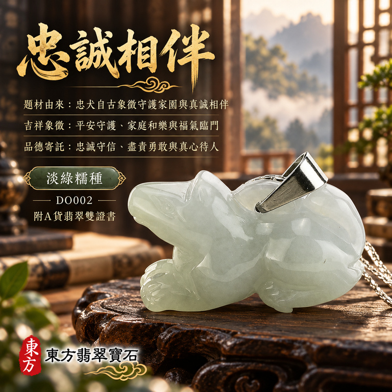 翡翠生肖狗項鍊玉珮|忠誠守護・旺家納福・事業順遂・福運相隨・平安吉祥|天然A貨翡翠・緬甸玉・淡綠・糯種|狗來富貴|狗玉珮・狗玉墜・狗吊墜・翡翠狗牌・狗項鍊・緬甸玉項鍊・A貨翡翠項鍊|DO002|男女翡翠項鍊・送禮收藏|客製化訂做翡翠狗玉珮、翡翠狗玉墜、翡翠狗吊墜、翡翠狗項鍊|附A貨翡翠雙證書・東方翡翠寶石 翡翠生肖狗項鍊玉珮|忠誠守護・旺家納福・事業順遂・福運相隨・平安吉祥|天然A貨翡翠・緬甸玉・淡綠・糯種|狗來富貴|狗玉珮・狗玉墜・狗吊墜・翡翠狗牌・狗項鍊・緬甸玉項鍊・A貨翡翠項鍊|DO002|男女翡翠項鍊・送禮收藏|客製化訂做翡翠狗玉珮、翡翠狗玉墜、翡翠狗吊墜、翡翠狗項鍊|附A貨翡翠雙證書・東方翡翠寶石