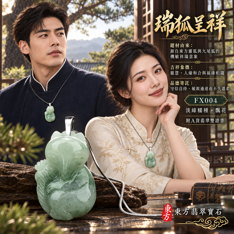 已售出可訂做|翡翠狐狸項鍊玉珮|靈巧敏銳・智慧圓融・和合順遂・福運相隨・平安吉祥|天然A貨翡翠・緬甸玉・淡綠・糯種・帶飄花|狐狸|狐狸玉珮・狐狸玉墜・狐狸吊墜・翡翠狐狸牌・狐狸項鍊・緬甸玉項鍊・A貨翡翠項鍊|FX004|男女翡翠項鍊・送禮收藏|客製化訂做翡翠狐狸玉珮、翡翠狐狸玉墜、翡翠狐狸吊墜、翡翠狐狸項鍊|附A貨翡翠雙證書・東方翡翠寶石 已售出可訂做|翡翠狐狸項鍊玉珮|靈巧敏銳・智慧圓融・和合順遂・福運相隨・平安吉祥|天然A貨翡翠・緬甸玉・淡綠・糯種・帶飄花|狐狸|狐狸玉珮・狐狸玉墜・狐狸吊墜・翡翠狐狸牌・狐狸項鍊・緬甸玉項鍊・A貨翡翠項鍊|FX004|男女翡翠項鍊・送禮收藏|客製化訂做翡翠狐狸玉珮、翡翠狐狸玉墜、翡翠狐狸吊墜、翡翠狐狸項鍊|附A貨翡翠雙證書・東方翡翠寶石
