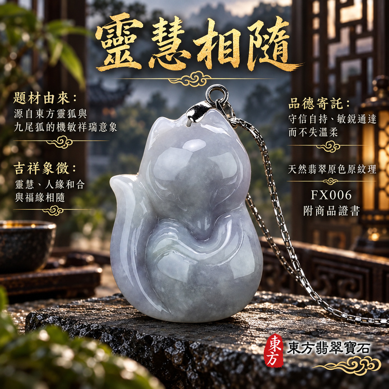 已售出可訂做｜翡翠狐狸項鍊玉珮｜靈巧敏銳・智慧圓融・和合順遂・福運相隨・平安吉祥｜天然A貨翡翠・緬甸玉・紫羅蘭・糯種・帶紫羅蘭｜狐狸｜狐狸玉珮・狐狸玉墜・狐狸吊墜・翡翠狐狸牌・狐狸項鍊・緬甸玉項鍊・A貨翡翠項鍊｜FX006｜男女翡翠項鍊・送禮收藏｜客製化訂做翡翠狐狸玉珮、翡翠狐狸玉墜、翡翠狐狸吊墜、翡翠狐狸項鍊｜附A貨翡翠雙證書・東方翡翠寶石