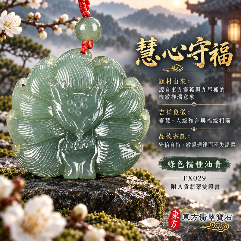 翡翠狐狸項鍊玉珮|靈巧敏銳・智慧圓融・和合順遂・福運相隨・平安吉祥・招財納福・福壽安康・九尾呈祥|天然A貨翡翠・緬甸玉・綠色・油青・糯種|九尾狐狸、招財、人緣、桃花,狐仙|狐狸玉珮・狐狸玉墜・狐狸吊墜・翡翠狐狸牌・狐狸項鍊・緬甸玉項鍊・A貨翡翠項鍊|FX029|男女翡翠項鍊・送禮收藏|客製化訂做翡翠狐狸玉珮、翡翠狐狸玉墜、翡翠狐狸吊墜、翡翠狐狸項鍊|附A貨翡翠雙證書・東方翡翠寶石 翡翠狐狸項鍊玉珮|靈巧敏銳・智慧圓融・和合順遂・福運相隨・平安吉祥・招財納福・福壽安康・九尾呈祥|天然A貨翡翠・緬甸玉・綠色・油青・糯種|九尾狐狸、招財、人緣、桃花,狐仙|狐狸玉珮・狐狸玉墜・狐狸吊墜・翡翠狐狸牌・狐狸項鍊・緬甸玉項鍊・A貨翡翠項鍊|FX029|男女翡翠項鍊・送禮收藏|客製化訂做翡翠狐狸玉珮、翡翠狐狸玉墜、翡翠狐狸吊墜、翡翠狐狸項鍊|附A貨翡翠雙證書・東方翡翠寶石