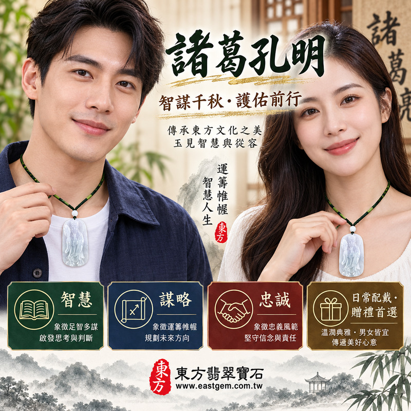 (已出售勿下標,可訂做)|翡翠諸葛孔明玉珮項鍊|臥龍武侯智慧謀略・沉著判斷・忠誠守義・事業順遂・貴人相助・平安守護・前程光明|A貨翡翠糯種春帶彩・乳白淡紫細膩玉質・緬甸玉・諸葛亮玉墜KN177|客製化訂做諸葛孔明吊墜|附A貨翡翠雙證書2 (已出售勿下標,可訂做)|翡翠諸葛孔明玉珮項鍊|臥龍武侯智慧謀略・沉著判斷・忠誠守義・事業順遂・貴人相助・平安守護・前程光明|A貨翡翠糯種春帶彩・乳白淡紫細膩玉質・緬甸玉・諸葛亮玉墜KN177|客製化訂做諸葛孔明吊墜|附A貨翡翠雙證書2