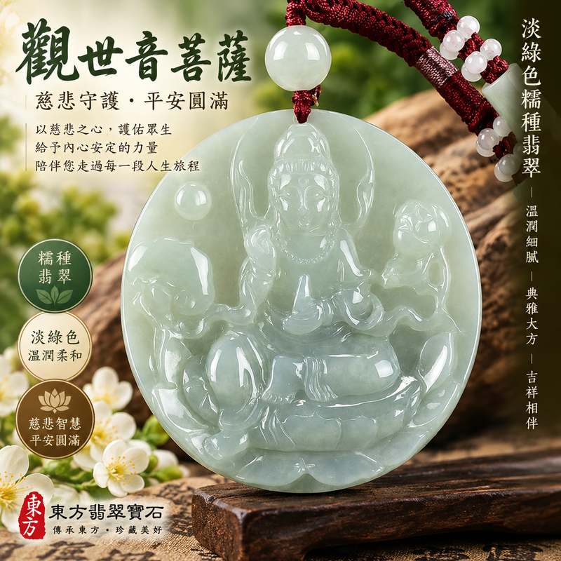 淡綠色糯種觀世音菩薩玉珮 I 慈悲守護平安圓滿翡翠觀音 GY1232 溫潤淡綠玉質展現祥和雅緻寓意 I 緬甸A貨翡翠觀世音菩薩玉珮附雙證書 I 適合日常佩戴收藏送禮祈願安心祝福傳統玉文化吉祥飾品1 淡綠色糯種觀世音菩薩玉珮 I 慈悲守護平安圓滿翡翠觀音 GY1232 溫潤淡綠玉質展現祥和雅緻寓意 I 緬甸A貨翡翠觀世音菩薩玉珮附雙證書 I 適合日常佩戴收藏送禮祈願安心祝福傳統玉文化吉祥飾品1