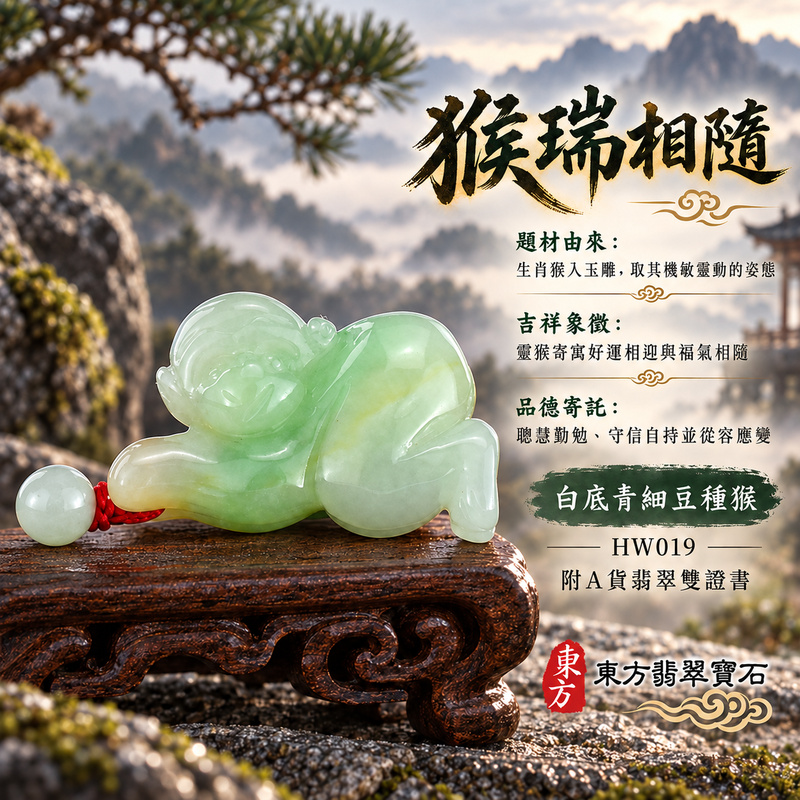 已售出可訂做|翡翠生肖猴項鍊玉珮|聰慧靈巧・積極進取・福運相隨・前程順遂・平安吉祥・封侯進祿|天然A貨翡翠・緬甸玉・白底青・細豆種|猴運亨通|猴玉珮・猴玉墜・猴吊墜・翡翠猴牌・猴項鍊・緬甸玉項鍊・A貨翡翠項鍊|HW019|男女翡翠項鍊・送禮收藏|客製化訂做翡翠猴玉珮、翡翠猴玉墜、翡翠猴吊墜、翡翠猴項鍊|附A貨翡翠雙證書・東方翡翠寶石 已售出可訂做|翡翠生肖猴項鍊玉珮|聰慧靈巧・積極進取・福運相隨・前程順遂・平安吉祥・封侯進祿|天然A貨翡翠・緬甸玉・白底青・細豆種|猴運亨通|猴玉珮・猴玉墜・猴吊墜・翡翠猴牌・猴項鍊・緬甸玉項鍊・A貨翡翠項鍊|HW019|男女翡翠項鍊・送禮收藏|客製化訂做翡翠猴玉珮、翡翠猴玉墜、翡翠猴吊墜、翡翠猴項鍊|附A貨翡翠雙證書・東方翡翠寶石