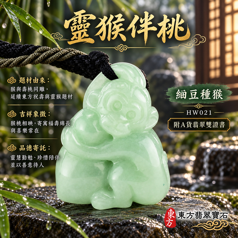 已售出可訂做|翡翠生肖猴項鍊玉珮|聰慧靈巧・積極進取・福運相隨・前程順遂・平安吉祥・福壽安康・封侯進祿|天然A貨翡翠・緬甸玉・細豆種|猴運亨通,猴抱壽桃|猴玉珮・猴玉墜・猴吊墜・翡翠猴牌・猴項鍊・緬甸玉項鍊・A貨翡翠項鍊|HW021|男女翡翠項鍊・送禮收藏|客製化訂做翡翠猴玉珮、翡翠猴玉墜、翡翠猴吊墜、翡翠猴項鍊|附A貨翡翠雙證書・東方翡翠寶石 已售出可訂做|翡翠生肖猴項鍊玉珮|聰慧靈巧・積極進取・福運相隨・前程順遂・平安吉祥・福壽安康・封侯進祿|天然A貨翡翠・緬甸玉・細豆種|猴運亨通,猴抱壽桃|猴玉珮・猴玉墜・猴吊墜・翡翠猴牌・猴項鍊・緬甸玉項鍊・A貨翡翠項鍊|HW021|男女翡翠項鍊・送禮收藏|客製化訂做翡翠猴玉珮、翡翠猴玉墜、翡翠猴吊墜、翡翠猴項鍊|附A貨翡翠雙證書・東方翡翠寶石