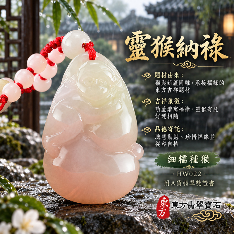 已售出可訂做|翡翠生肖猴項鍊玉珮|聰慧靈巧・積極進取・福運相隨・前程順遂・平安吉祥・福祿相隨・封侯進祿|天然A貨翡翠・緬甸玉・細糯種|猴抱葫蘆,福祿雙全|猴玉珮・猴玉墜・猴吊墜・翡翠猴牌・猴項鍊・緬甸玉項鍊・A貨翡翠項鍊|HW022|男女翡翠項鍊・送禮收藏|客製化訂做翡翠猴玉珮、翡翠猴玉墜、翡翠猴吊墜、翡翠猴項鍊|附A貨翡翠雙證書・東方翡翠寶石 已售出可訂做|翡翠生肖猴項鍊玉珮|聰慧靈巧・積極進取・福運相隨・前程順遂・平安吉祥・福祿相隨・封侯進祿|天然A貨翡翠・緬甸玉・細糯種|猴抱葫蘆,福祿雙全|猴玉珮・猴玉墜・猴吊墜・翡翠猴牌・猴項鍊・緬甸玉項鍊・A貨翡翠項鍊|HW022|男女翡翠項鍊・送禮收藏|客製化訂做翡翠猴玉珮、翡翠猴玉墜、翡翠猴吊墜、翡翠猴項鍊|附A貨翡翠雙證書・東方翡翠寶石