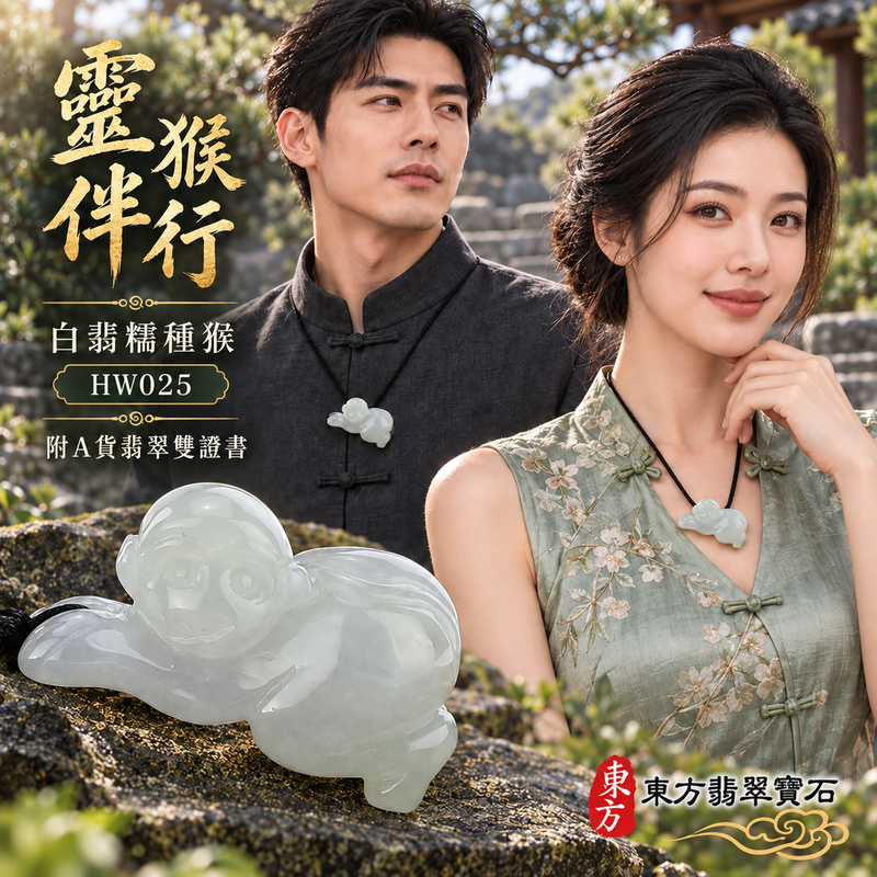 已售出可訂做|翡翠生肖猴項鍊玉珮|聰慧靈巧・積極進取・福運相隨・前程順遂・平安吉祥・封侯進祿|天然A貨翡翠・緬甸玉・白翡・糯種|跪趴的猴子,猴貴人|猴玉珮・猴玉墜・猴吊墜・翡翠猴牌・猴項鍊・緬甸玉項鍊・A貨翡翠項鍊|HW025|男女翡翠項鍊・送禮收藏|客製化訂做翡翠猴玉珮、翡翠猴玉墜、翡翠猴吊墜、翡翠猴項鍊|附A貨翡翠雙證書・東方翡翠寶石 已售出可訂做|翡翠生肖猴項鍊玉珮|聰慧靈巧・積極進取・福運相隨・前程順遂・平安吉祥・封侯進祿|天然A貨翡翠・緬甸玉・白翡・糯種|跪趴的猴子,猴貴人|猴玉珮・猴玉墜・猴吊墜・翡翠猴牌・猴項鍊・緬甸玉項鍊・A貨翡翠項鍊|HW025|男女翡翠項鍊・送禮收藏|客製化訂做翡翠猴玉珮、翡翠猴玉墜、翡翠猴吊墜、翡翠猴項鍊|附A貨翡翠雙證書・東方翡翠寶石