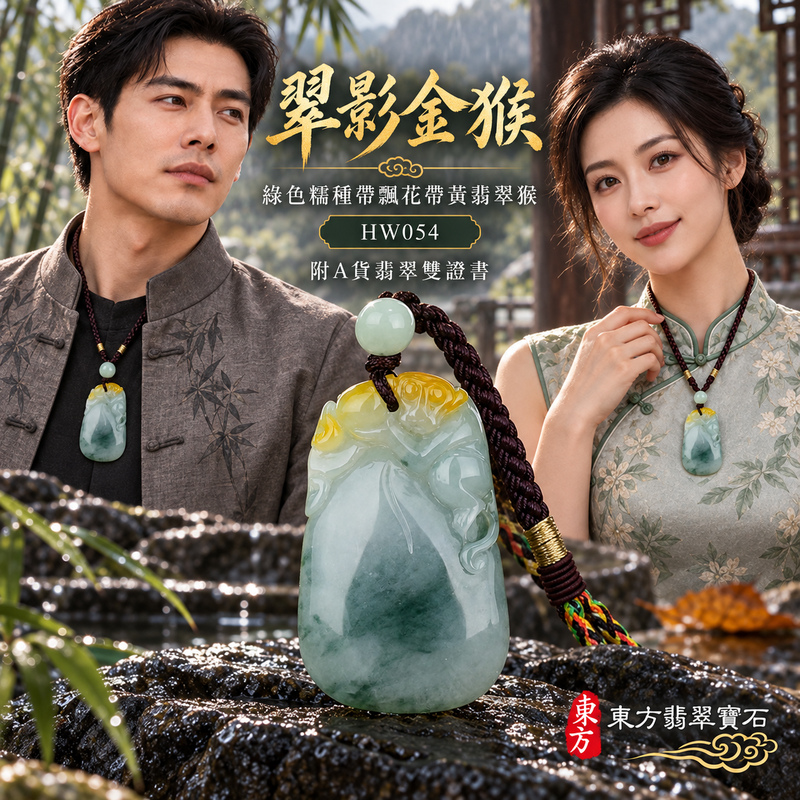 已售出可訂做|翡翠生肖猴項鍊玉珮|聰慧靈巧・積極進取・福運相隨・前程順遂・平安吉祥・萬事如意・封侯進祿|天然A貨翡翠・緬甸玉・綠色・黃翡翠・糯種・帶黃翡翠・帶飄花|吉祥如意|猴玉珮・猴玉墜・猴吊墜・翡翠猴牌・猴項鍊・緬甸玉項鍊・A貨翡翠項鍊|HW054|男女翡翠項鍊・送禮收藏|客製化訂做翡翠猴玉珮、翡翠猴玉墜、翡翠猴吊墜、翡翠猴項鍊|附A貨翡翠雙證書・東方翡翠寶石 已售出可訂做|翡翠生肖猴項鍊玉珮|聰慧靈巧・積極進取・福運相隨・前程順遂・平安吉祥・萬事如意・封侯進祿|天然A貨翡翠・緬甸玉・綠色・黃翡翠・糯種・帶黃翡翠・帶飄花|吉祥如意|猴玉珮・猴玉墜・猴吊墜・翡翠猴牌・猴項鍊・緬甸玉項鍊・A貨翡翠項鍊|HW054|男女翡翠項鍊・送禮收藏|客製化訂做翡翠猴玉珮、翡翠猴玉墜、翡翠猴吊墜、翡翠猴項鍊|附A貨翡翠雙證書・東方翡翠寶石