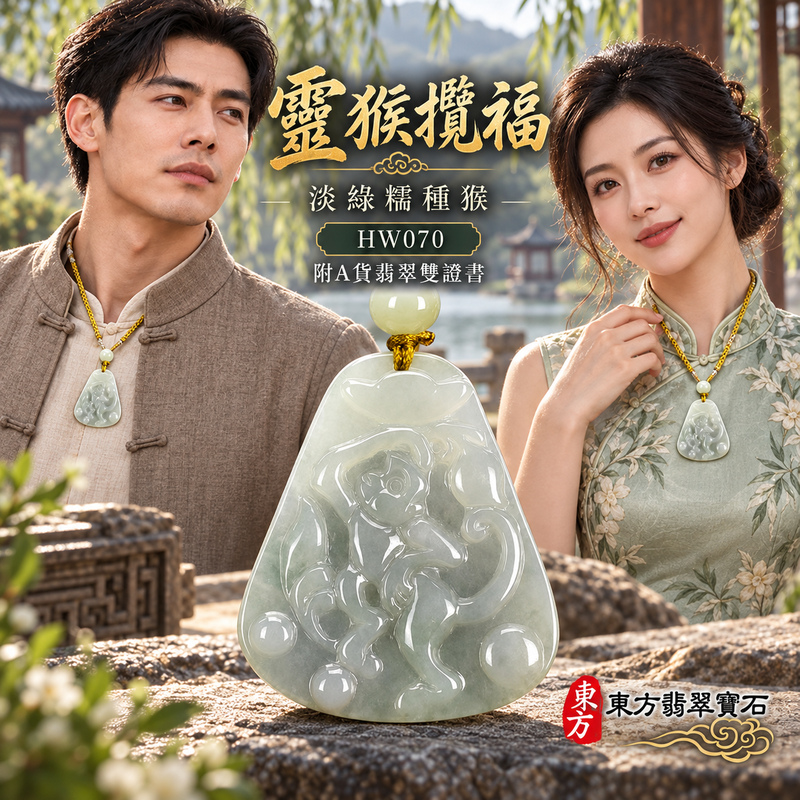 已售出可訂做|翡翠生肖猴項鍊玉珮|聰慧靈巧・積極進取・福運相隨・前程順遂・平安吉祥・萬事如意・福壽安康・封侯進祿|天然A貨翡翠・緬甸玉・淡綠・糯種|猴子抱桃,吉祥如意|猴玉珮・猴玉墜・猴吊墜・翡翠猴牌・猴項鍊・緬甸玉項鍊・A貨翡翠項鍊|HW070|男女翡翠項鍊・送禮收藏|客製化訂做翡翠猴玉珮、翡翠猴玉墜、翡翠猴吊墜、翡翠猴項鍊|附A貨翡翠雙證書・東方翡翠寶石 已售出可訂做|翡翠生肖猴項鍊玉珮|聰慧靈巧・積極進取・福運相隨・前程順遂・平安吉祥・萬事如意・福壽安康・封侯進祿|天然A貨翡翠・緬甸玉・淡綠・糯種|猴子抱桃,吉祥如意|猴玉珮・猴玉墜・猴吊墜・翡翠猴牌・猴項鍊・緬甸玉項鍊・A貨翡翠項鍊|HW070|男女翡翠項鍊・送禮收藏|客製化訂做翡翠猴玉珮、翡翠猴玉墜、翡翠猴吊墜、翡翠猴項鍊|附A貨翡翠雙證書・東方翡翠寶石