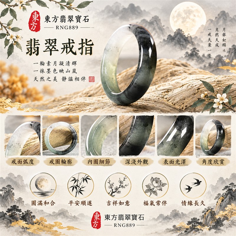 白底青漸變色翡翠平口戒|RNG889|灰綠天然色澤・白底青天然色帶・素面圓環戒身・柔和溫潤光澤|簡約中性翡翠玉戒、男女日常配戴、單戴疊搭與東方玉飾收藏|白底青漸變色翡翠戒環・天然玉戒指・附鑑定證書|東方翡翠寶石專賣店 1 白底青漸變色翡翠平口戒|RNG889|灰綠天然色澤・白底青天然色帶・素面圓環戒身・柔和溫潤光澤|簡約中性翡翠玉戒、男女日常配戴、單戴疊搭與東方玉飾收藏|白底青漸變色翡翠戒環・天然玉戒指・附鑑定證書|東方翡翠寶石專賣店 1