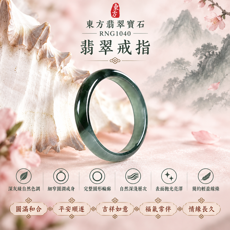 深綠油青種翡翠平口戒|RNG1040|灰綠天然色澤・天然玉石紋理・細窄素面戒身・沉穩油潤光澤|簡約中性翡翠玉戒、男女日常配戴、單戴疊搭與東方玉飾收藏|深綠油青種翡翠戒環・天然玉戒指・新竹門市・附鑑定證書|東方翡翠寶石專賣店 1 深綠油青種翡翠平口戒|RNG1040|灰綠天然色澤・天然玉石紋理・細窄素面戒身・沉穩油潤光澤|簡約中性翡翠玉戒、男女日常配戴、單戴疊搭與東方玉飾收藏|深綠油青種翡翠戒環・天然玉戒指・新竹門市・附鑑定證書|東方翡翠寶石專賣店 1