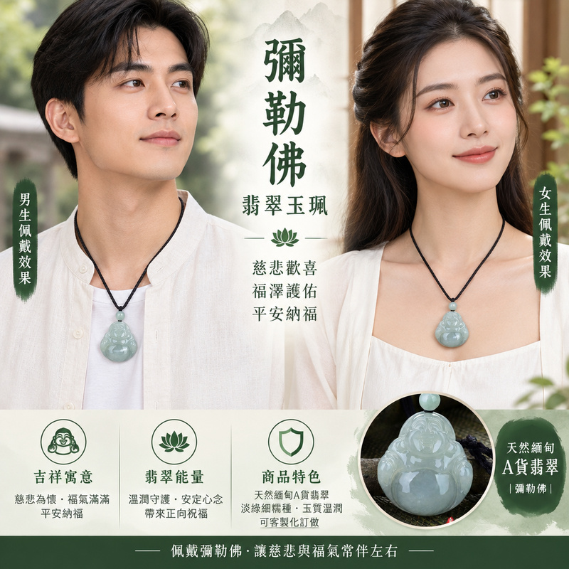 天然緬甸A貨翡翠彌勒佛項鍊玉珮|彌勒佛牌・彌勒佛玉墜吊墜|淡綠細糯種・玉質溫潤・彌勒佛雕刻|慈悲歡喜・福澤護佑・平安納福|ML059|附A貨翡翠雙證書・可客製化訂做各種翡翠彌勒佛吊墜玉珮項鍊2 天然緬甸A貨翡翠彌勒佛項鍊玉珮|彌勒佛牌・彌勒佛玉墜吊墜|淡綠細糯種・玉質溫潤・彌勒佛雕刻|慈悲歡喜・福澤護佑・平安納福|ML059|附A貨翡翠雙證書・可客製化訂做各種翡翠彌勒佛吊墜玉珮項鍊2