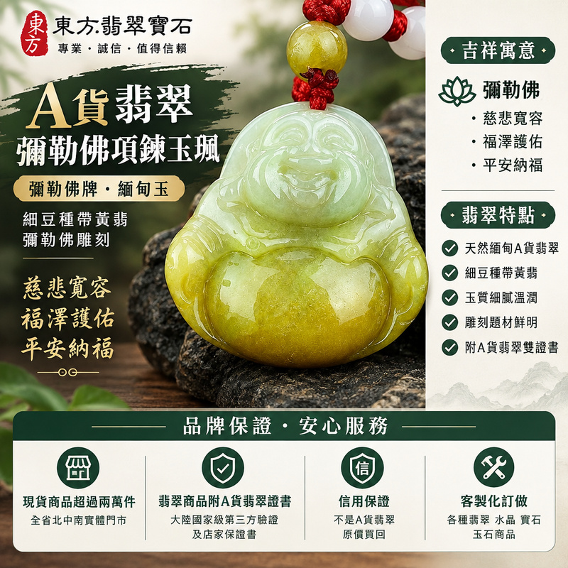 A貨翡翠彌勒佛項鍊玉珮|彌勒佛牌・緬甸玉彌勒佛玉墜吊墜|細豆種帶黃翡・彌勒佛雕刻|慈悲寬容・福澤護佑・平安納福|ML090|附A貨翡翠雙證書・可客製化訂做翡翠彌勒佛吊墜玉珮項鍊1 A貨翡翠彌勒佛項鍊玉珮|彌勒佛牌・緬甸玉彌勒佛玉墜吊墜|細豆種帶黃翡・彌勒佛雕刻|慈悲寬容・福澤護佑・平安納福|ML090|附A貨翡翠雙證書・可客製化訂做翡翠彌勒佛吊墜玉珮項鍊1