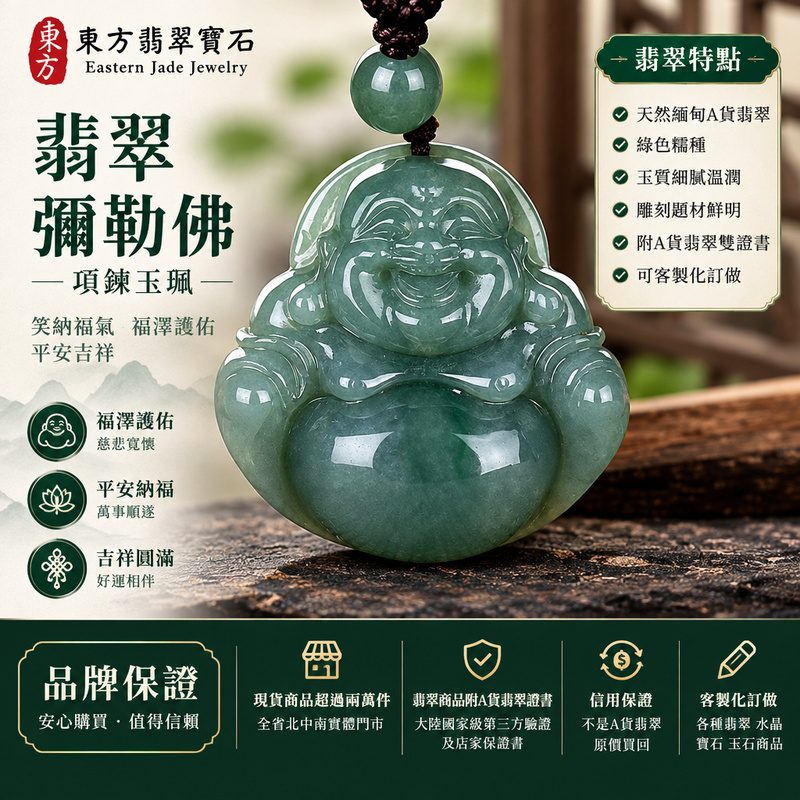 翡翠彌勒佛項鍊玉珮|彌勒佛牌・緬甸玉彌勒佛玉墜吊墜|綠色糯種・玉質溫潤・彌勒佛笑佛雕刻|福澤護佑・平安納福・吉祥圓滿|ML124|附A貨翡翠雙證書・可客製化訂做翡翠彌勒佛吊墜玉珮項鍊1 翡翠彌勒佛項鍊玉珮|彌勒佛牌・緬甸玉彌勒佛玉墜吊墜|綠色糯種・玉質溫潤・彌勒佛笑佛雕刻|福澤護佑・平安納福・吉祥圓滿|ML124|附A貨翡翠雙證書・可客製化訂做翡翠彌勒佛吊墜玉珮項鍊1