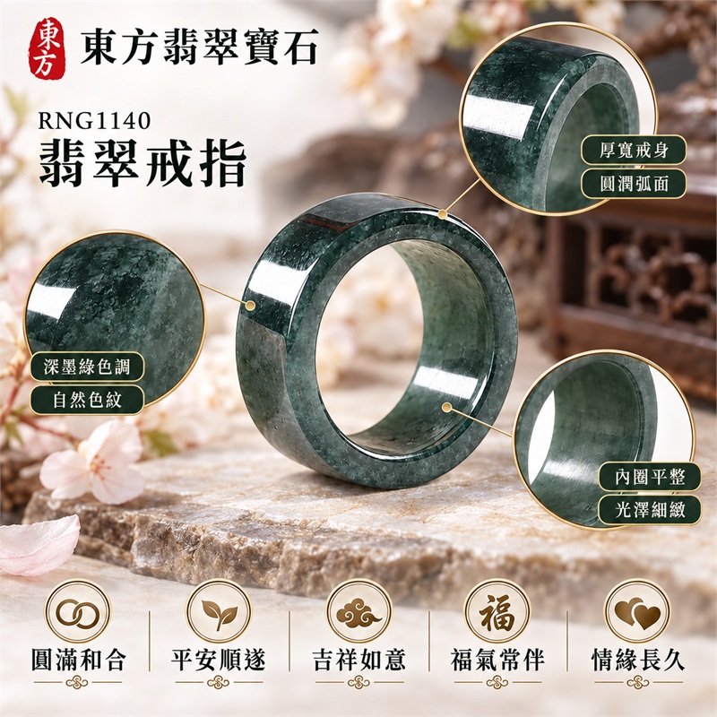 豆種翡翠板指|RNG1140|墨綠天然色澤・天然玉石紋理・寬版厚實板指戒身・柔和溫潤光澤|大器個性翡翠玉戒、男款拇指配戴、紀念送禮與東方玉石收藏|翡翠玉板指・寬版玉戒指・附鑑定證書|東方翡翠寶石專賣店 1 豆種翡翠板指|RNG1140|墨綠天然色澤・天然玉石紋理・寬版厚實板指戒身・柔和溫潤光澤|大器個性翡翠玉戒、男款拇指配戴、紀念送禮與東方玉石收藏|翡翠玉板指・寬版玉戒指・附鑑定證書|東方翡翠寶石專賣店 1