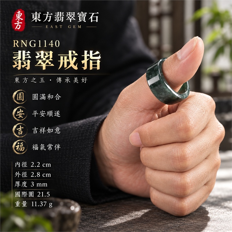 豆種翡翠板指|RNG1140|墨綠天然色澤・天然玉石紋理・寬版厚實板指戒身・柔和溫潤光澤|大器個性翡翠玉戒、男款拇指配戴、紀念送禮與東方玉石收藏|翡翠玉板指・寬版玉戒指・附鑑定證書|東方翡翠寶石專賣店 2 豆種翡翠板指|RNG1140|墨綠天然色澤・天然玉石紋理・寬版厚實板指戒身・柔和溫潤光澤|大器個性翡翠玉戒、男款拇指配戴、紀念送禮與東方玉石收藏|翡翠玉板指・寬版玉戒指・附鑑定證書|東方翡翠寶石專賣店 2