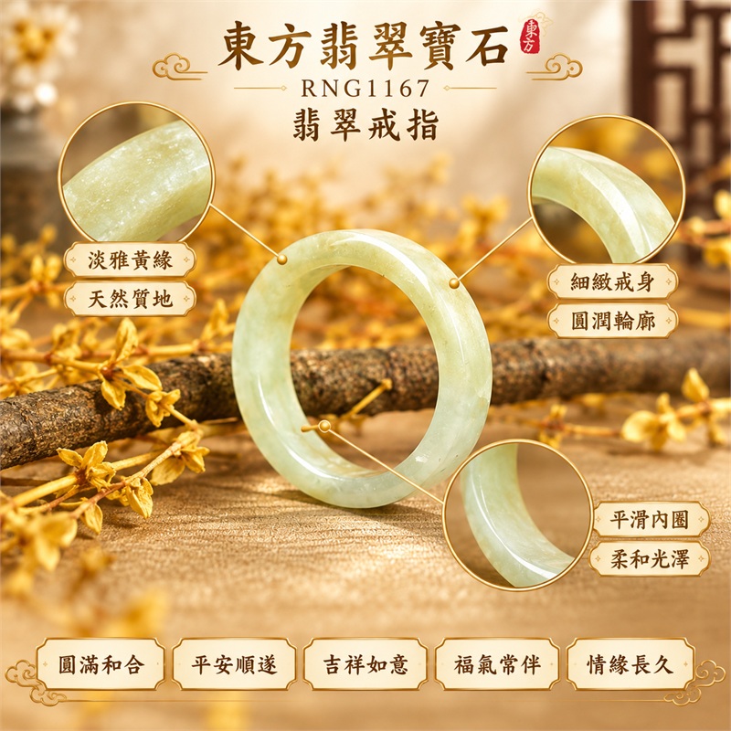 黃翡翡翠平口戒|RNG1167|黃綠天然色澤・天然玉石紋理・素面圓環戒身・柔和溫潤光澤|簡約中性翡翠玉戒、男女日常配戴、單戴疊搭與東方玉飾收藏|黃翡翡翠戒環・天然玉戒指・附鑑定證書|東方翡翠寶石專賣店 1 黃翡翡翠平口戒|RNG1167|黃綠天然色澤・天然玉石紋理・素面圓環戒身・柔和溫潤光澤|簡約中性翡翠玉戒、男女日常配戴、單戴疊搭與東方玉飾收藏|黃翡翡翠戒環・天然玉戒指・附鑑定證書|東方翡翠寶石專賣店 1