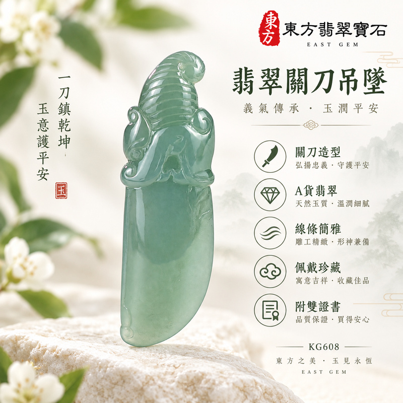 (已出售勿下標,可訂做)翡翠關刀項鍊玉珮|關聖帝君青龍偃月刀意象・義氣守信・威德護行・果決立志|緬甸A貨翡翠青綠糯潤・灰綠青白交融・修長刀形・祥紋精雕|天然翡翠關刀造型玉墜・關刀玉珮KG608|客製化訂做各式翡翠關刀造型吊墜玉珮項鍊|附A貨翡翠雙證書1 (已出售勿下標,可訂做)翡翠關刀項鍊玉珮|關聖帝君青龍偃月刀意象・義氣守信・威德護行・果決立志|緬甸A貨翡翠青綠糯潤・灰綠青白交融・修長刀形・祥紋精雕|天然翡翠關刀造型玉墜・關刀玉珮KG608|客製化訂做各式翡翠關刀造型吊墜玉珮項鍊|附A貨翡翠雙證書1