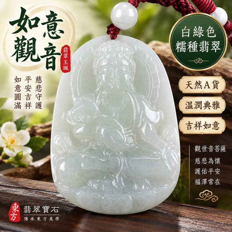 白綠色糯種如意觀音觀世音菩薩玉珮 I 白綠自然色澤溫潤雅緻慈悲守護平安吉祥如意圓滿祝福 I 東方翡翠寶石GY1033觀音玉珮傳統玉文化祈願隨身佩戴收藏送禮 I 緬甸A貨翡翠如意觀音觀世音菩薩玉珮附雙證書天然玉石獨特紋理日常佩戴祈福珍藏傳承祝福之選1 白綠色糯種如意觀音觀世音菩薩玉珮 I 白綠自然色澤溫潤雅緻慈悲守護平安吉祥如意圓滿祝福 I 東方翡翠寶石GY1033觀音玉珮傳統玉文化祈願隨身佩戴收藏送禮 I 緬甸A貨翡翠如意觀音觀世音菩薩玉珮附雙證書天然玉石獨特紋理日常佩戴祈福珍藏傳承祝福之選1