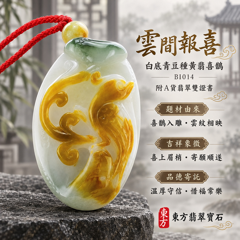 翡翠喜鵲項鍊玉珮|喜訊臨門・吉祥如意・好事相隨|天然A貨翡翠・緬甸玉・豆種・白底青・黃翡|喜上眉梢|喜鵲玉珮・喜鵲玉墜・喜鵲吊墜・喜鵲項鍊|BI014|客製化訂做喜鵲玉珮、喜鵲玉墜、喜鵲吊墜、喜鵲項鍊|附A貨翡翠雙證書 翡翠喜鵲項鍊玉珮|喜訊臨門・吉祥如意・好事相隨|天然A貨翡翠・緬甸玉・豆種・白底青・黃翡|喜上眉梢|喜鵲玉珮・喜鵲玉墜・喜鵲吊墜・喜鵲項鍊|BI014|客製化訂做喜鵲玉珮、喜鵲玉墜、喜鵲吊墜、喜鵲項鍊|附A貨翡翠雙證書