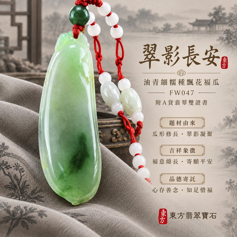 翡翠福瓜項鍊玉珮|福氣綿延・豐收圓滿・吉祥安泰|天然A貨翡翠・緬甸玉・細糯種・油青・飄花|福運連綿|福瓜玉珮・福瓜玉墜・福瓜吊墜・福瓜項鍊|FW047|客製化訂做福瓜玉珮、福瓜玉墜、福瓜吊墜、福瓜項鍊|附A貨翡翠雙證書 翡翠福瓜項鍊玉珮|福氣綿延・豐收圓滿・吉祥安泰|天然A貨翡翠・緬甸玉・細糯種・油青・飄花|福運連綿|福瓜玉珮・福瓜玉墜・福瓜吊墜・福瓜項鍊|FW047|客製化訂做福瓜玉珮、福瓜玉墜、福瓜吊墜、福瓜項鍊|附A貨翡翠雙證書