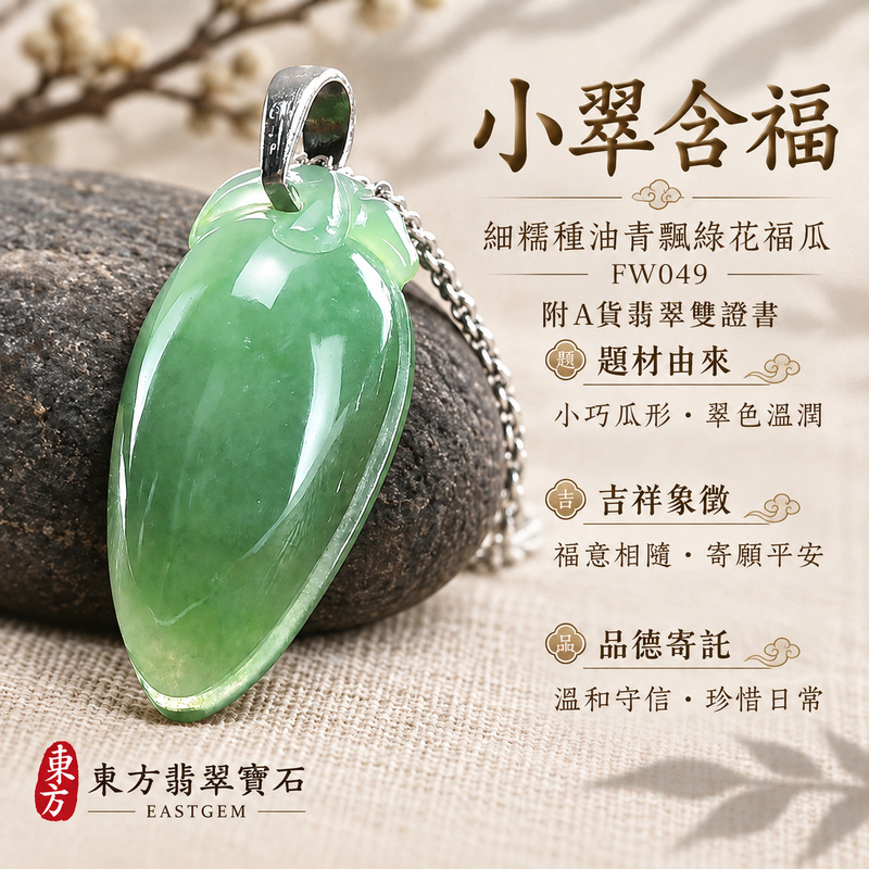 翡翠福瓜項鍊玉珮|福氣綿延・豐收圓滿・吉祥安泰|天然A貨翡翠・緬甸玉・細糯種・油青・飄綠花|福運連綿|福瓜玉珮・福瓜玉墜・福瓜吊墜・福瓜項鍊|FW049|客製化訂做福瓜玉珮、福瓜玉墜、福瓜吊墜、福瓜項鍊|附A貨翡翠雙證書 翡翠福瓜項鍊玉珮|福氣綿延・豐收圓滿・吉祥安泰|天然A貨翡翠・緬甸玉・細糯種・油青・飄綠花|福運連綿|福瓜玉珮・福瓜玉墜・福瓜吊墜・福瓜項鍊|FW049|客製化訂做福瓜玉珮、福瓜玉墜、福瓜吊墜、福瓜項鍊|附A貨翡翠雙證書