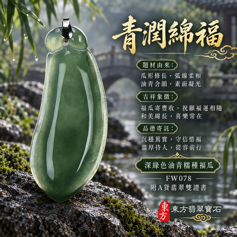 翡翠福瓜項鍊玉珮|福氣綿延・豐收圓滿・吉祥安泰|天然A貨翡翠・緬甸玉・糯種・深綠色・油青|福運連綿|福瓜玉珮・福瓜玉墜・福瓜吊墜・福瓜項鍊|FW078|客製化訂做福瓜玉珮、福瓜玉墜、福瓜吊墜、福瓜項鍊|附A貨翡翠雙證書 翡翠福瓜項鍊玉珮|福氣綿延・豐收圓滿・吉祥安泰|天然A貨翡翠・緬甸玉・糯種・深綠色・油青|福運連綿|福瓜玉珮・福瓜玉墜・福瓜吊墜・福瓜項鍊|FW078|客製化訂做福瓜玉珮、福瓜玉墜、福瓜吊墜、福瓜項鍊|附A貨翡翠雙證書