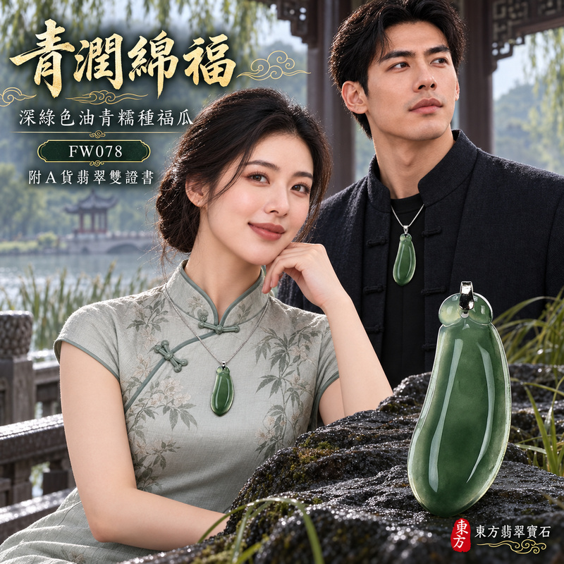 翡翠福瓜項鍊玉珮|福氣綿延・豐收圓滿・吉祥安泰|天然A貨翡翠・緬甸玉・糯種・深綠色・油青|福運連綿|福瓜玉珮・福瓜玉墜・福瓜吊墜・福瓜項鍊|FW078|客製化訂做福瓜玉珮、福瓜玉墜、福瓜吊墜、福瓜項鍊|附A貨翡翠雙證書 翡翠福瓜項鍊玉珮|福氣綿延・豐收圓滿・吉祥安泰|天然A貨翡翠・緬甸玉・糯種・深綠色・油青|福運連綿|福瓜玉珮・福瓜玉墜・福瓜吊墜・福瓜項鍊|FW078|客製化訂做福瓜玉珮、福瓜玉墜、福瓜吊墜、福瓜項鍊|附A貨翡翠雙證書