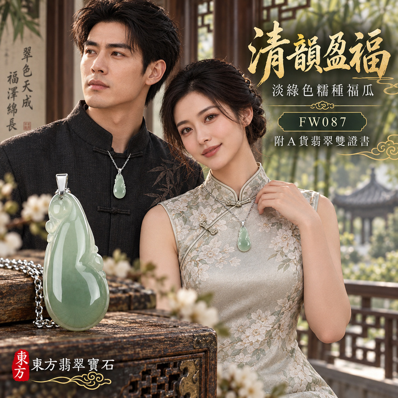 翡翠福瓜項鍊玉珮|福氣綿延・豐收圓滿・吉祥安泰|天然A貨翡翠・緬甸玉・糯種・淡綠色|福運連綿|福瓜玉珮・福瓜玉墜・福瓜吊墜・福瓜項鍊|FW087|客製化訂做福瓜玉珮、福瓜玉墜、福瓜吊墜、福瓜項鍊|附A貨翡翠雙證書 翡翠福瓜項鍊玉珮|福氣綿延・豐收圓滿・吉祥安泰|天然A貨翡翠・緬甸玉・糯種・淡綠色|福運連綿|福瓜玉珮・福瓜玉墜・福瓜吊墜・福瓜項鍊|FW087|客製化訂做福瓜玉珮、福瓜玉墜、福瓜吊墜、福瓜項鍊|附A貨翡翠雙證書