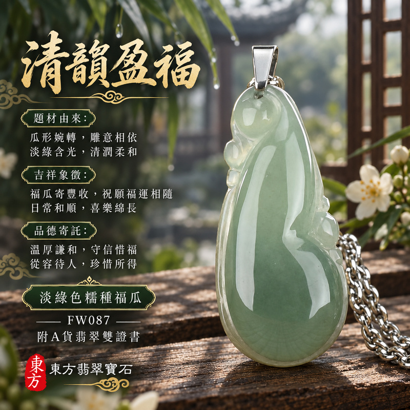 翡翠福瓜項鍊玉珮|福氣綿延・豐收圓滿・吉祥安泰|天然A貨翡翠・緬甸玉・糯種・淡綠色|福運連綿|福瓜玉珮・福瓜玉墜・福瓜吊墜・福瓜項鍊|FW087|客製化訂做福瓜玉珮、福瓜玉墜、福瓜吊墜、福瓜項鍊|附A貨翡翠雙證書 翡翠福瓜項鍊玉珮|福氣綿延・豐收圓滿・吉祥安泰|天然A貨翡翠・緬甸玉・糯種・淡綠色|福運連綿|福瓜玉珮・福瓜玉墜・福瓜吊墜・福瓜項鍊|FW087|客製化訂做福瓜玉珮、福瓜玉墜、福瓜吊墜、福瓜項鍊|附A貨翡翠雙證書