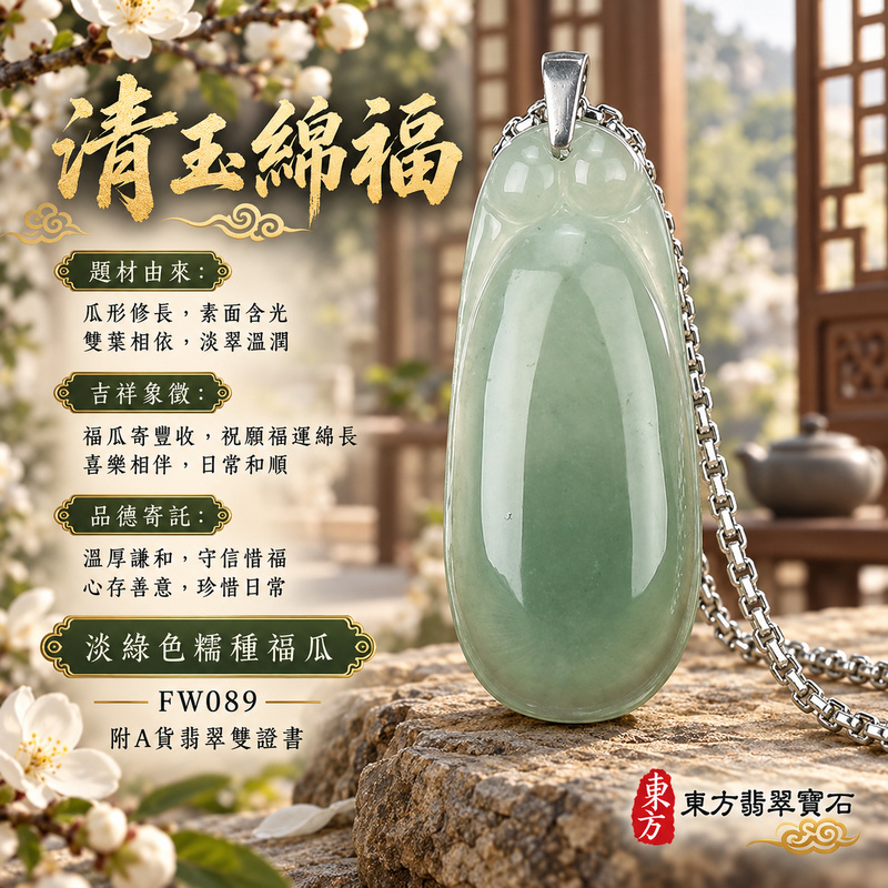 翡翠福瓜項鍊玉珮|福氣綿延・豐收圓滿・吉祥安泰|天然A貨翡翠・緬甸玉・糯種・淡綠色|福運連綿|福瓜玉珮・福瓜玉墜・福瓜吊墜・福瓜項鍊|FW089|客製化訂做福瓜玉珮、福瓜玉墜、福瓜吊墜、福瓜項鍊|附A貨翡翠雙證書 翡翠福瓜項鍊玉珮|福氣綿延・豐收圓滿・吉祥安泰|天然A貨翡翠・緬甸玉・糯種・淡綠色|福運連綿|福瓜玉珮・福瓜玉墜・福瓜吊墜・福瓜項鍊|FW089|客製化訂做福瓜玉珮、福瓜玉墜、福瓜吊墜、福瓜項鍊|附A貨翡翠雙證書