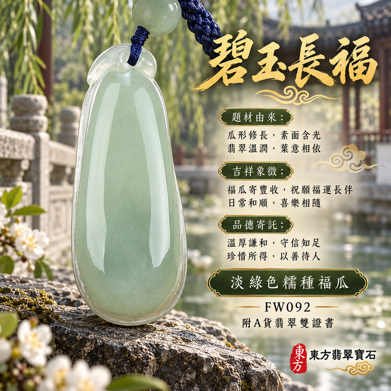 翡翠福瓜項鍊玉珮|福氣綿延・豐收圓滿・吉祥安泰|天然A貨翡翠・緬甸玉・糯種・淡綠色|福運連綿|福瓜玉珮・福瓜玉墜・福瓜吊墜・福瓜項鍊|FW092|客製化訂做福瓜玉珮、福瓜玉墜、福瓜吊墜、福瓜項鍊|附A貨翡翠雙證書 翡翠福瓜項鍊玉珮|福氣綿延・豐收圓滿・吉祥安泰|天然A貨翡翠・緬甸玉・糯種・淡綠色|福運連綿|福瓜玉珮・福瓜玉墜・福瓜吊墜・福瓜項鍊|FW092|客製化訂做福瓜玉珮、福瓜玉墜、福瓜吊墜、福瓜項鍊|附A貨翡翠雙證書