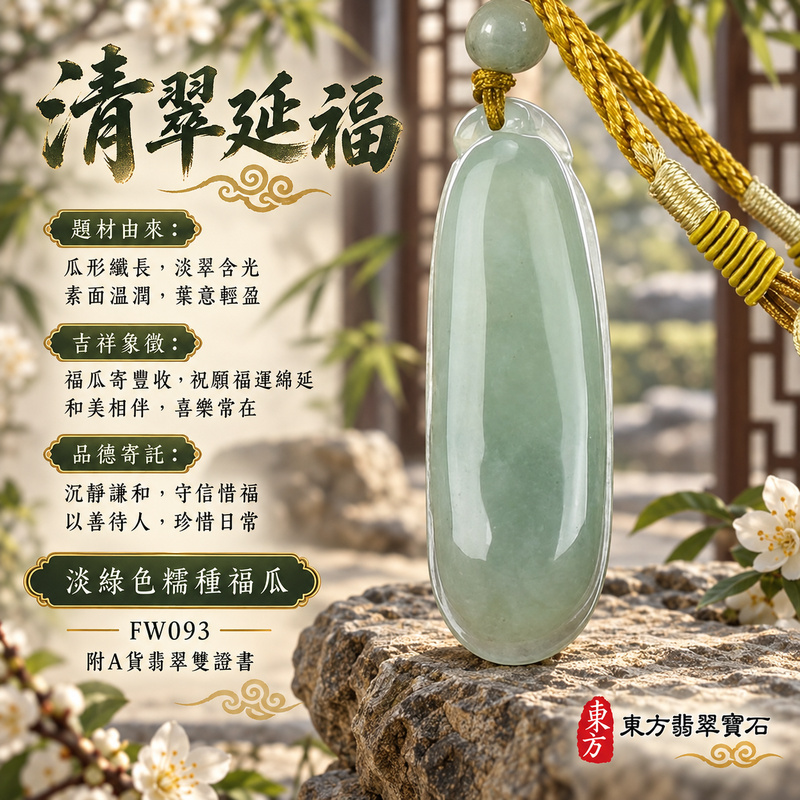 翡翠福瓜項鍊玉珮|福氣綿延・豐收圓滿・吉祥安泰|天然A貨翡翠・緬甸玉・糯種・淡綠色|福運連綿|福瓜玉珮・福瓜玉墜・福瓜吊墜・福瓜項鍊|FW093|客製化訂做福瓜玉珮、福瓜玉墜、福瓜吊墜、福瓜項鍊|附A貨翡翠雙證書 翡翠福瓜項鍊玉珮|福氣綿延・豐收圓滿・吉祥安泰|天然A貨翡翠・緬甸玉・糯種・淡綠色|福運連綿|福瓜玉珮・福瓜玉墜・福瓜吊墜・福瓜項鍊|FW093|客製化訂做福瓜玉珮、福瓜玉墜、福瓜吊墜、福瓜項鍊|附A貨翡翠雙證書