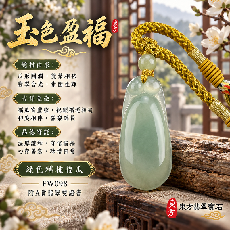 翡翠福瓜項鍊玉珮|福氣綿延・豐收圓滿・吉祥安泰|天然A貨翡翠・緬甸玉・糯種・綠色|福運連綿|福瓜玉珮・福瓜玉墜・福瓜吊墜・福瓜項鍊|FW098|客製化訂做福瓜玉珮、福瓜玉墜、福瓜吊墜、福瓜項鍊|附A貨翡翠雙證書 翡翠福瓜項鍊玉珮|福氣綿延・豐收圓滿・吉祥安泰|天然A貨翡翠・緬甸玉・糯種・綠色|福運連綿|福瓜玉珮・福瓜玉墜・福瓜吊墜・福瓜項鍊|FW098|客製化訂做福瓜玉珮、福瓜玉墜、福瓜吊墜、福瓜項鍊|附A貨翡翠雙證書