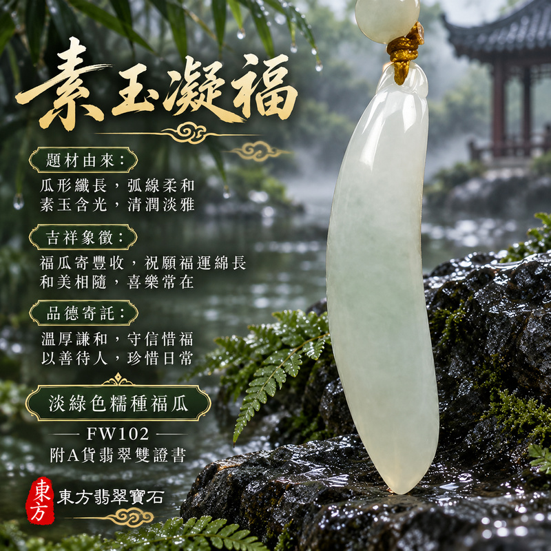 翡翠福瓜項鍊玉珮|福氣綿延・豐收圓滿・吉祥安泰|天然A貨翡翠・緬甸玉・糯種・淡綠色|福運連綿|福瓜玉珮・福瓜玉墜・福瓜吊墜・福瓜項鍊|FW102|客製化訂做福瓜玉珮、福瓜玉墜、福瓜吊墜、福瓜項鍊|附A貨翡翠雙證書 翡翠福瓜項鍊玉珮|福氣綿延・豐收圓滿・吉祥安泰|天然A貨翡翠・緬甸玉・糯種・淡綠色|福運連綿|福瓜玉珮・福瓜玉墜・福瓜吊墜・福瓜項鍊|FW102|客製化訂做福瓜玉珮、福瓜玉墜、福瓜吊墜、福瓜項鍊|附A貨翡翠雙證書