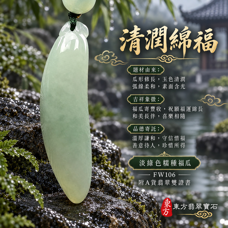 翡翠福瓜項鍊玉珮|福氣綿延・豐收圓滿・吉祥安泰|天然A貨翡翠・緬甸玉・糯種・淡綠色|福運連綿|福瓜玉珮・福瓜玉墜・福瓜吊墜・福瓜項鍊|FW106|客製化訂做福瓜玉珮、福瓜玉墜、福瓜吊墜、福瓜項鍊|附A貨翡翠雙證書 翡翠福瓜項鍊玉珮|福氣綿延・豐收圓滿・吉祥安泰|天然A貨翡翠・緬甸玉・糯種・淡綠色|福運連綿|福瓜玉珮・福瓜玉墜・福瓜吊墜・福瓜項鍊|FW106|客製化訂做福瓜玉珮、福瓜玉墜、福瓜吊墜、福瓜項鍊|附A貨翡翠雙證書