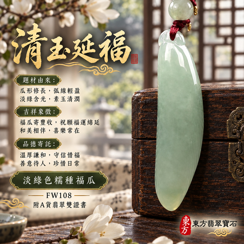 翡翠福瓜項鍊玉珮|福氣綿延・豐收圓滿・吉祥安泰|天然A貨翡翠・緬甸玉・糯種・淡綠色|福運連綿|福瓜玉珮・福瓜玉墜・福瓜吊墜・福瓜項鍊|FW108|客製化訂做福瓜玉珮、福瓜玉墜、福瓜吊墜、福瓜項鍊|附A貨翡翠雙證書 翡翠福瓜項鍊玉珮|福氣綿延・豐收圓滿・吉祥安泰|天然A貨翡翠・緬甸玉・糯種・淡綠色|福運連綿|福瓜玉珮・福瓜玉墜・福瓜吊墜・福瓜項鍊|FW108|客製化訂做福瓜玉珮、福瓜玉墜、福瓜吊墜、福瓜項鍊|附A貨翡翠雙證書