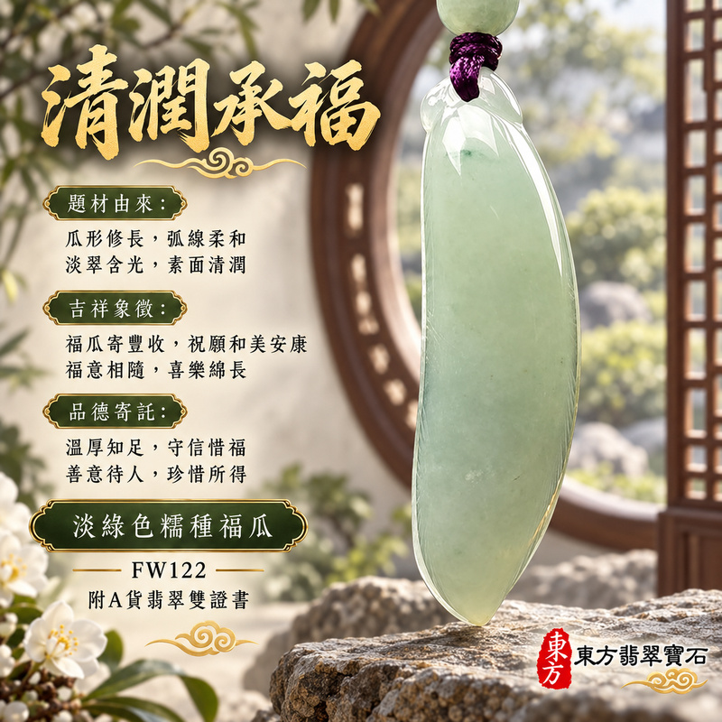 翡翠福瓜項鍊玉珮|福氣綿延・豐收圓滿・吉祥安泰|天然A貨翡翠・緬甸玉・糯種・淡綠色|福運連綿|福瓜玉珮・福瓜玉墜・福瓜吊墜・福瓜項鍊|FW122|客製化訂做福瓜玉珮、福瓜玉墜、福瓜吊墜、福瓜項鍊|附A貨翡翠雙證書 翡翠福瓜項鍊玉珮|福氣綿延・豐收圓滿・吉祥安泰|天然A貨翡翠・緬甸玉・糯種・淡綠色|福運連綿|福瓜玉珮・福瓜玉墜・福瓜吊墜・福瓜項鍊|FW122|客製化訂做福瓜玉珮、福瓜玉墜、福瓜吊墜、福瓜項鍊|附A貨翡翠雙證書
