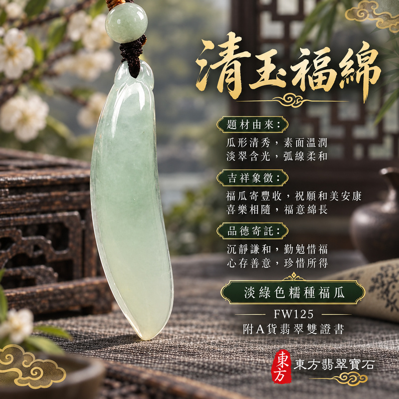 翡翠福瓜項鍊玉珮|福氣綿延・豐收圓滿・吉祥安泰|天然A貨翡翠・緬甸玉・糯種・淡綠色|福運連綿|福瓜玉珮・福瓜玉墜・福瓜吊墜・福瓜項鍊|FW125|客製化訂做福瓜玉珮、福瓜玉墜、福瓜吊墜、福瓜項鍊|附A貨翡翠雙證書 翡翠福瓜項鍊玉珮|福氣綿延・豐收圓滿・吉祥安泰|天然A貨翡翠・緬甸玉・糯種・淡綠色|福運連綿|福瓜玉珮・福瓜玉墜・福瓜吊墜・福瓜項鍊|FW125|客製化訂做福瓜玉珮、福瓜玉墜、福瓜吊墜、福瓜項鍊|附A貨翡翠雙證書