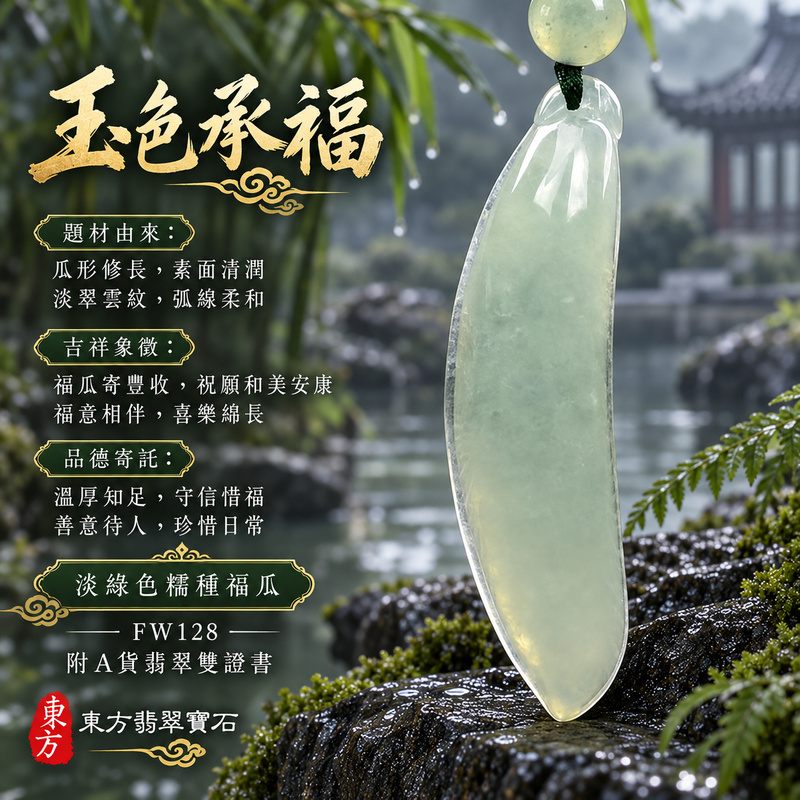 翡翠福瓜項鍊玉珮|福氣綿延・豐收圓滿・吉祥安泰|天然A貨翡翠・緬甸玉・糯種・淡綠色|福運連綿|福瓜玉珮・福瓜玉墜・福瓜吊墜・福瓜項鍊|FW128|客製化訂做福瓜玉珮、福瓜玉墜、福瓜吊墜、福瓜項鍊|附A貨翡翠雙證書 翡翠福瓜項鍊玉珮|福氣綿延・豐收圓滿・吉祥安泰|天然A貨翡翠・緬甸玉・糯種・淡綠色|福運連綿|福瓜玉珮・福瓜玉墜・福瓜吊墜・福瓜項鍊|FW128|客製化訂做福瓜玉珮、福瓜玉墜、福瓜吊墜、福瓜項鍊|附A貨翡翠雙證書
