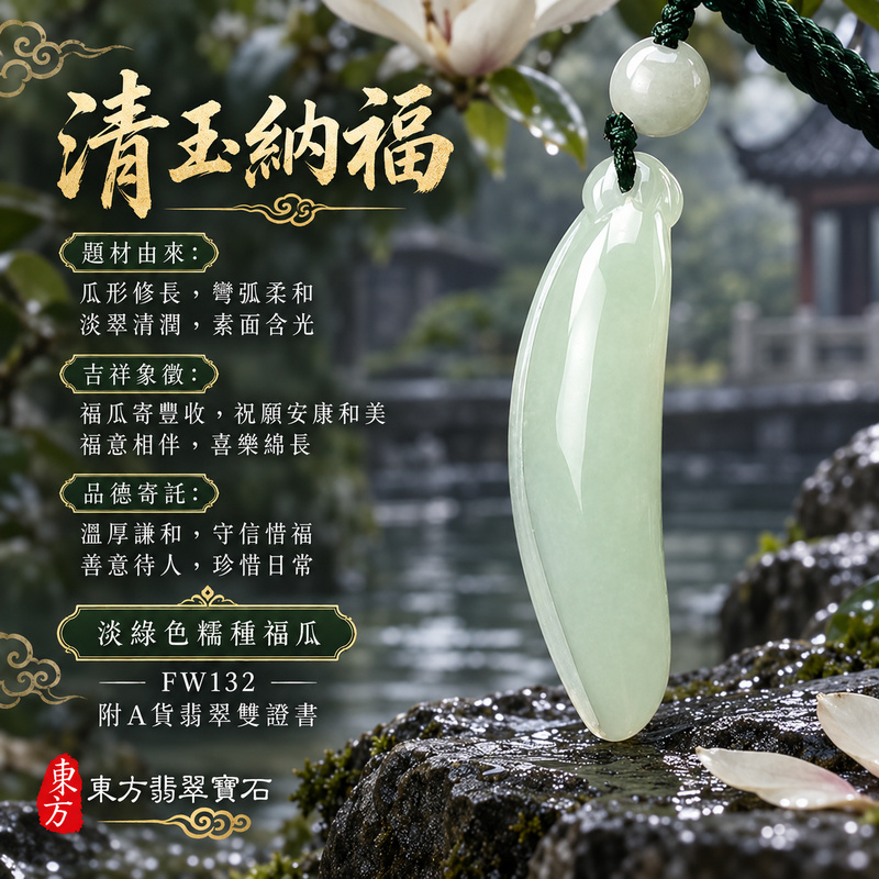 翡翠福瓜項鍊玉珮|福氣綿延・豐收圓滿・吉祥安泰|天然A貨翡翠・緬甸玉・糯種・淡綠色|福運連綿|福瓜玉珮・福瓜玉墜・福瓜吊墜・福瓜項鍊|FW132|客製化訂做福瓜玉珮、福瓜玉墜、福瓜吊墜、福瓜項鍊|附A貨翡翠雙證書 翡翠福瓜項鍊玉珮|福氣綿延・豐收圓滿・吉祥安泰|天然A貨翡翠・緬甸玉・糯種・淡綠色|福運連綿|福瓜玉珮・福瓜玉墜・福瓜吊墜・福瓜項鍊|FW132|客製化訂做福瓜玉珮、福瓜玉墜、福瓜吊墜、福瓜項鍊|附A貨翡翠雙證書
