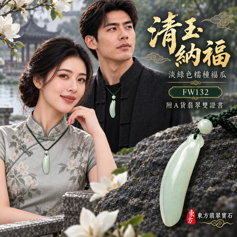 翡翠福瓜項鍊玉珮|福氣綿延・豐收圓滿・吉祥安泰|天然A貨翡翠・緬甸玉・糯種・淡綠色|福運連綿|福瓜玉珮・福瓜玉墜・福瓜吊墜・福瓜項鍊|FW132|客製化訂做福瓜玉珮、福瓜玉墜、福瓜吊墜、福瓜項鍊|附A貨翡翠雙證書 翡翠福瓜項鍊玉珮|福氣綿延・豐收圓滿・吉祥安泰|天然A貨翡翠・緬甸玉・糯種・淡綠色|福運連綿|福瓜玉珮・福瓜玉墜・福瓜吊墜・福瓜項鍊|FW132|客製化訂做福瓜玉珮、福瓜玉墜、福瓜吊墜、福瓜項鍊|附A貨翡翠雙證書