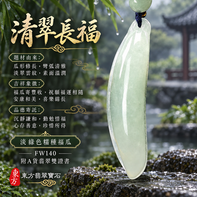 翡翠福瓜項鍊玉珮|福氣綿延・豐收圓滿・吉祥安泰|天然A貨翡翠・緬甸玉・糯種・淡綠色|福運連綿|福瓜玉珮・福瓜玉墜・福瓜吊墜・福瓜項鍊|FW140|客製化訂做福瓜玉珮、福瓜玉墜、福瓜吊墜、福瓜項鍊|附A貨翡翠雙證書 翡翠福瓜項鍊玉珮|福氣綿延・豐收圓滿・吉祥安泰|天然A貨翡翠・緬甸玉・糯種・淡綠色|福運連綿|福瓜玉珮・福瓜玉墜・福瓜吊墜・福瓜項鍊|FW140|客製化訂做福瓜玉珮、福瓜玉墜、福瓜吊墜、福瓜項鍊|附A貨翡翠雙證書