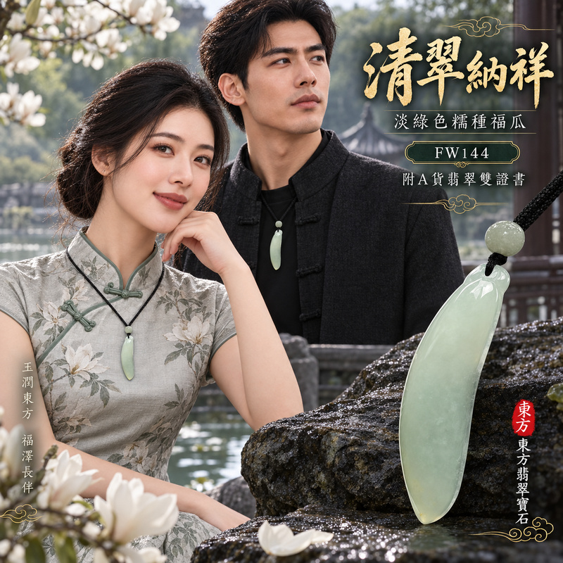 翡翠福瓜項鍊玉珮|福氣綿延・豐收圓滿・吉祥安泰|天然A貨翡翠・緬甸玉・糯種・淡綠色|福運連綿|福瓜玉珮・福瓜玉墜・福瓜吊墜・福瓜項鍊|FW144|客製化訂做福瓜玉珮、福瓜玉墜、福瓜吊墜、福瓜項鍊|附A貨翡翠雙證書 翡翠福瓜項鍊玉珮|福氣綿延・豐收圓滿・吉祥安泰|天然A貨翡翠・緬甸玉・糯種・淡綠色|福運連綿|福瓜玉珮・福瓜玉墜・福瓜吊墜・福瓜項鍊|FW144|客製化訂做福瓜玉珮、福瓜玉墜、福瓜吊墜、福瓜項鍊|附A貨翡翠雙證書