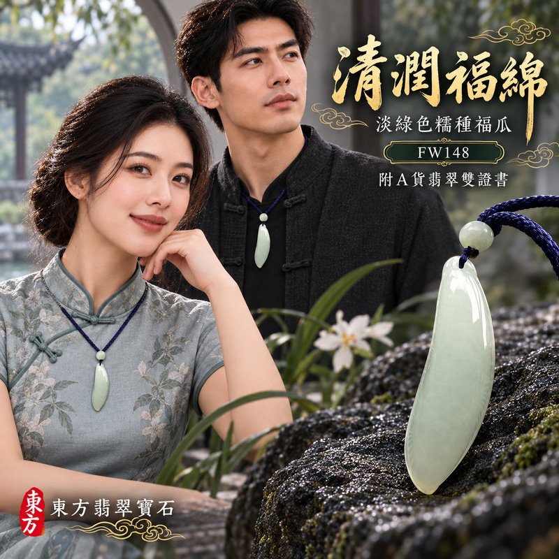 翡翠福瓜項鍊玉珮|福氣綿延・豐收圓滿・吉祥安泰|天然A貨翡翠・緬甸玉・糯種・淡綠色|福運連綿|福瓜玉珮・福瓜玉墜・福瓜吊墜・福瓜項鍊|FW148|客製化訂做福瓜玉珮、福瓜玉墜、福瓜吊墜、福瓜項鍊|附A貨翡翠雙證書 翡翠福瓜項鍊玉珮|福氣綿延・豐收圓滿・吉祥安泰|天然A貨翡翠・緬甸玉・糯種・淡綠色|福運連綿|福瓜玉珮・福瓜玉墜・福瓜吊墜・福瓜項鍊|FW148|客製化訂做福瓜玉珮、福瓜玉墜、福瓜吊墜、福瓜項鍊|附A貨翡翠雙證書