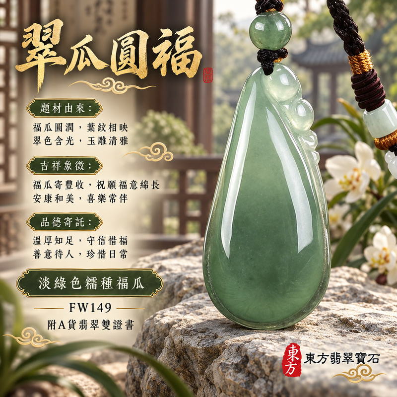 翡翠福瓜項鍊玉珮|福氣綿延・豐收圓滿・吉祥安泰|天然A貨翡翠・緬甸玉・糯種・淡綠色|福運連綿|福瓜玉珮・福瓜玉墜・福瓜吊墜・福瓜項鍊|FW149|客製化訂做福瓜玉珮、福瓜玉墜、福瓜吊墜、福瓜項鍊|附A貨翡翠雙證書 翡翠福瓜項鍊玉珮|福氣綿延・豐收圓滿・吉祥安泰|天然A貨翡翠・緬甸玉・糯種・淡綠色|福運連綿|福瓜玉珮・福瓜玉墜・福瓜吊墜・福瓜項鍊|FW149|客製化訂做福瓜玉珮、福瓜玉墜、福瓜吊墜、福瓜項鍊|附A貨翡翠雙證書