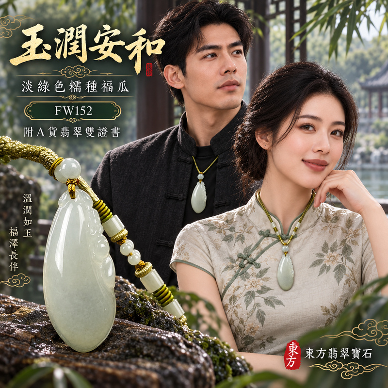 翡翠福瓜項鍊玉珮|福氣綿延・豐收圓滿・吉祥安泰|天然A貨翡翠・緬甸玉・糯種・淡綠色|福運連綿|福瓜玉珮・福瓜玉墜・福瓜吊墜・福瓜項鍊|FW152|客製化訂做福瓜玉珮、福瓜玉墜、福瓜吊墜、福瓜項鍊|附A貨翡翠雙證書 翡翠福瓜項鍊玉珮|福氣綿延・豐收圓滿・吉祥安泰|天然A貨翡翠・緬甸玉・糯種・淡綠色|福運連綿|福瓜玉珮・福瓜玉墜・福瓜吊墜・福瓜項鍊|FW152|客製化訂做福瓜玉珮、福瓜玉墜、福瓜吊墜、福瓜項鍊|附A貨翡翠雙證書