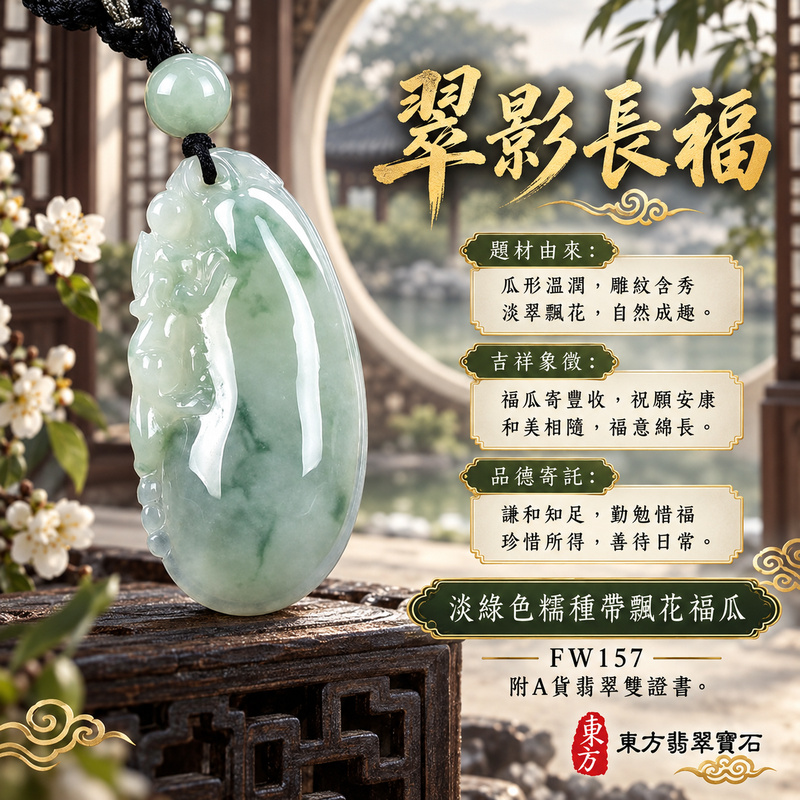 翡翠福瓜項鍊玉珮|福氣綿延・豐收圓滿・吉祥安泰|天然A貨翡翠・緬甸玉・糯種・淡綠色・帶飄花|福運連綿|福瓜玉珮・福瓜玉墜・福瓜吊墜・福瓜項鍊|FW157|客製化訂做福瓜玉珮、福瓜玉墜、福瓜吊墜、福瓜項鍊|附A貨翡翠雙證書 翡翠福瓜項鍊玉珮|福氣綿延・豐收圓滿・吉祥安泰|天然A貨翡翠・緬甸玉・糯種・淡綠色・帶飄花|福運連綿|福瓜玉珮・福瓜玉墜・福瓜吊墜・福瓜項鍊|FW157|客製化訂做福瓜玉珮、福瓜玉墜、福瓜吊墜、福瓜項鍊|附A貨翡翠雙證書