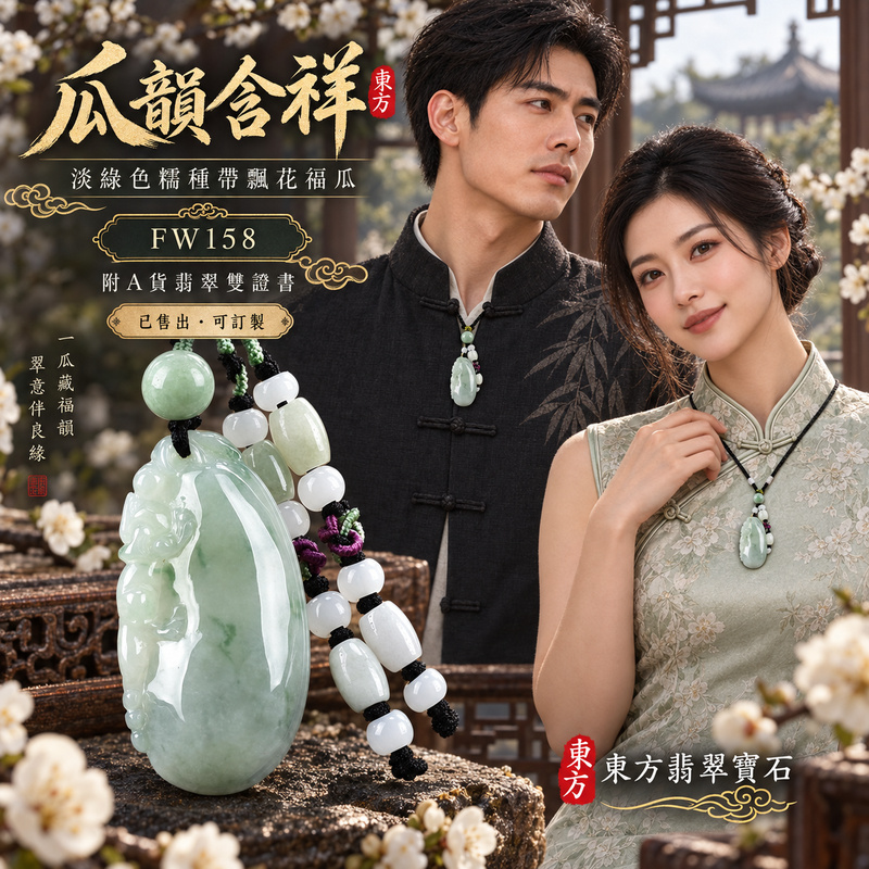 已售出可訂做|翡翠福瓜項鍊玉珮|福氣綿延・豐收圓滿・吉祥安泰|天然A貨翡翠・緬甸玉・糯種・淡綠色・帶飄花|福運連綿|福瓜玉珮・福瓜玉墜・福瓜吊墜・福瓜項鍊|FW158|客製化訂做福瓜玉珮、福瓜玉墜、福瓜吊墜、福瓜項鍊|附A貨翡翠雙證書 已售出可訂做|翡翠福瓜項鍊玉珮|福氣綿延・豐收圓滿・吉祥安泰|天然A貨翡翠・緬甸玉・糯種・淡綠色・帶飄花|福運連綿|福瓜玉珮・福瓜玉墜・福瓜吊墜・福瓜項鍊|FW158|客製化訂做福瓜玉珮、福瓜玉墜、福瓜吊墜、福瓜項鍊|附A貨翡翠雙證書